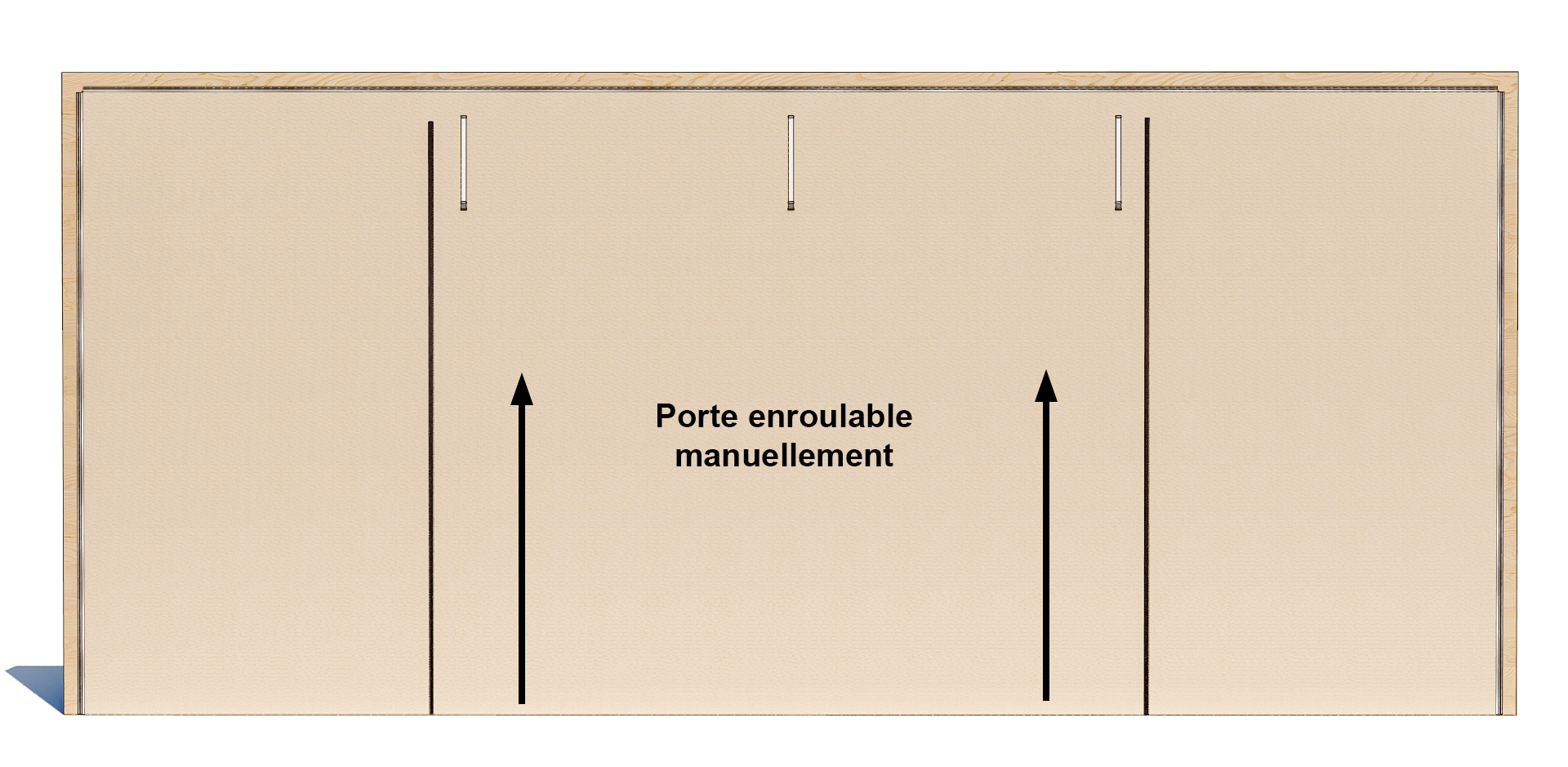 Option porte enroulable pour bâche terrasse